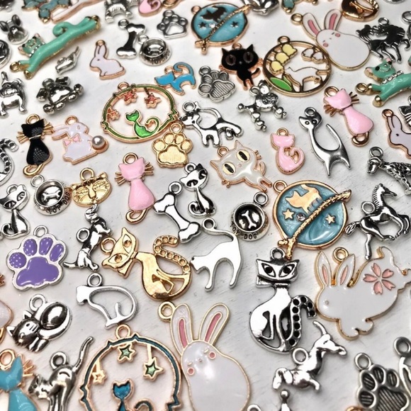 56 PET & Animal CHARMS  Bracelets Keychains Jump Rings DIY Jewelry Making Bundle - Picture 6 of 13
